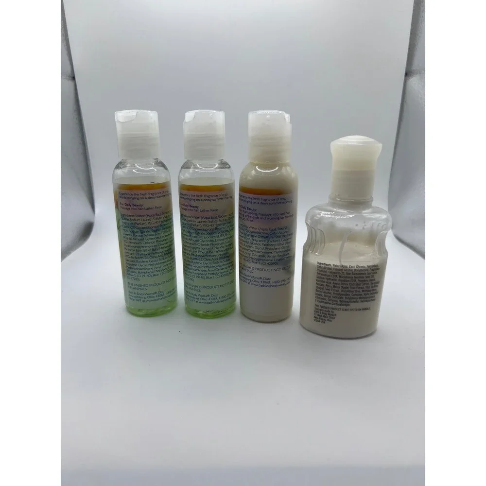 Bath & Body Works Pleasures Cucumber Melon Shampoo Conditioner Lotion Travel Lot
